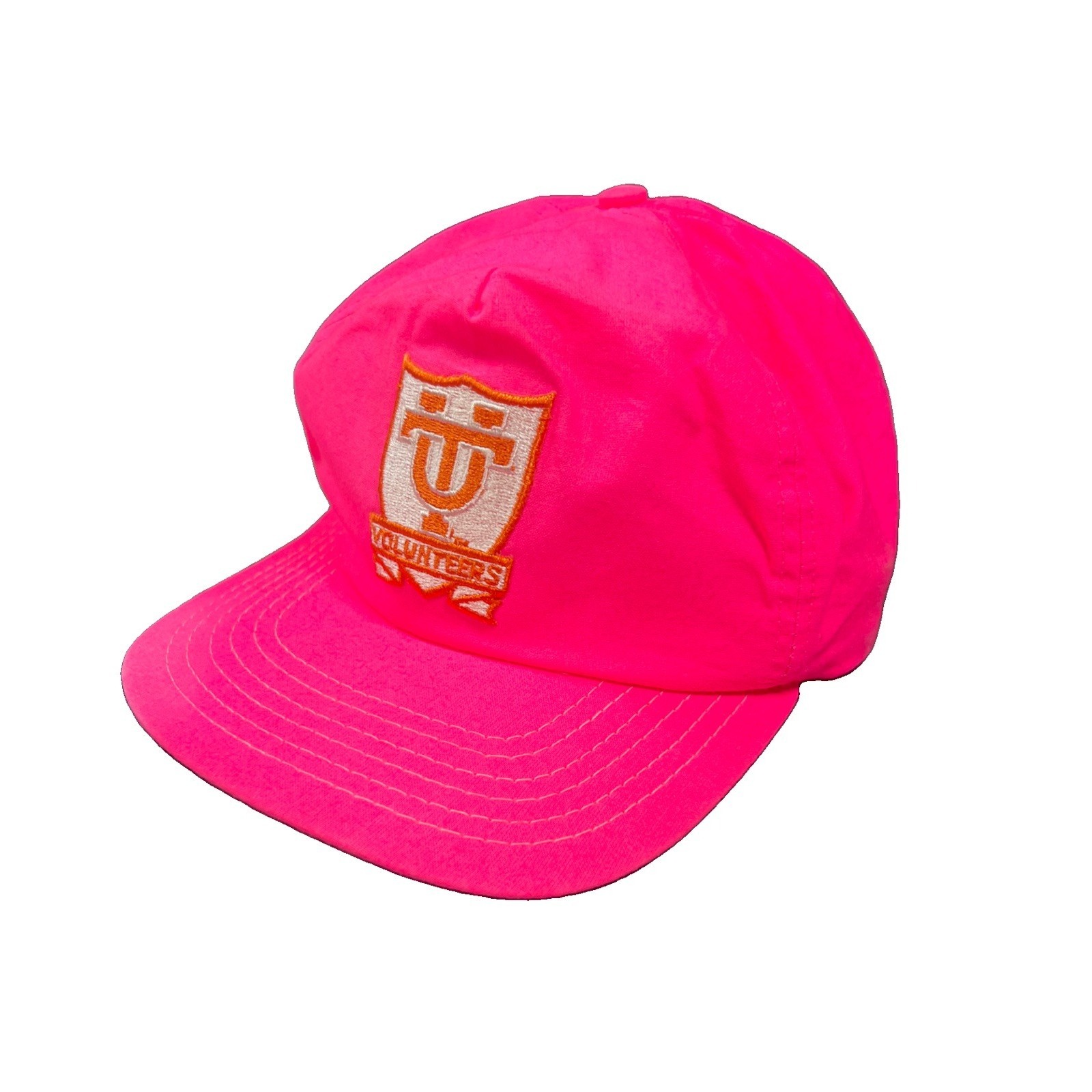 Rare Vintage Tennessee Volunteers Neon Pink Snapback Hat Cap Proline New Era Usa